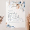 B029 Boho Blue Pampas Printable Bridal Shower Signs AmyDesignTemplates 1