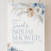 B029 Boho Blue Pampas Printable Bridal Shower Signs AmyDesignTemplates 2