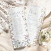 B031 Wildflower Wedding Menu Cards AmyDesign 1