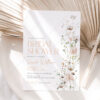 Wildflower Floral Bridal Shower Invitation Card | Personalized Tea Party Invite Printable Wildflower Floral Bridal Shower Invitation Card