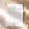 Dusty Blue Boho Wildflower Invitation Template
