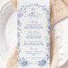 Something Blue Bridal Shower Invitation Template Bundle | French Toile Bridal Shower Bundle | Games Bundle Editable B037 Something Blue Bridal Shower Menu Template 3