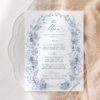 B037 Something Blue Bridal Shower Menu Template 4