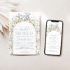 Wildflower Bridal Shower Invitation Digital Template Editable | Personalized Brunch Invite Printable Wildflower Bridal Shower Invitation Digital Template Editable