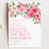 Editable Hot Pink Floral Bridal Shower Invitation Printable | Template Printable Digital Download Editable Hot Pink Floral Bridal Shower Invitation Printable