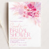 Fuchsia Hot Pink Bridal Shower Invitation Template | Editable Shower Brunch Invite Printable Card Fuchsia Hot Pink Bridal Shower Invitation Template