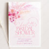 Pink Pastel Boho Arch Bridal Shower Invitation Template | Customizable Printable Editable Invite Pink Pastel Boho Arch Bridal Shower Invitation Template