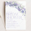 Purple Wisteria Lilac Invitation Template Editable