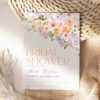 Bright Floral Garden Bridal Shower Invitation Card | Spring Colorful Flowers Invite Printable Template Bright Floral Garden Bridal Shower Invitation Card