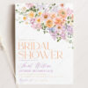 Bright Floral Garden Bridal Shower Invitation Card | Spring Colorful Flowers Invite Printable Template Bright Floral Garden Bridal Shower Invitation Card