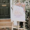 Spring Floral Bridal Shower Signage Printables | Peach Purple Welcome Poster Template B048 Spring Floral Bridal Shower Signage Printables Amy Design Templates 4