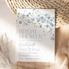 Blue Floral Wildflower Bridal Shower Invitation Template