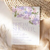 Purple Bridal Shower Invitation Card | Lilac Hydrangea Printable Template Instant Download Purple Bridal Shower Invitation Card | Lilac Hydrangea Printable Template Instant Download