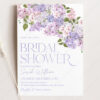 Purple Bridal Shower Invitation Card | Lilac Hydrangea Printable Template Instant Download Purple Bridal Shower Invitation Card | Lilac Hydrangea Printable Template Instant Download