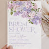 Purple Bridal Shower Invitation Card | Lilac Hydrangea Printable Template Instant Download Purple Bridal Shower Invitation Card | Lilac Hydrangea Printable Template Instant Download