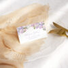 B053 Purple Floral Wedding Place Card Template 4 Amy Design