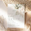 Boho Greenery Bridal Shower Invitation Template Editable | Rustic Sage Green Pampas Invite Boho Greenery Bridal Shower Invitation Template Editable | Rustic Sage Green Pampas Invite