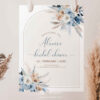 B055 Blue Bohemian Bridal Shower Welcome Sign Amy Design Templates 1