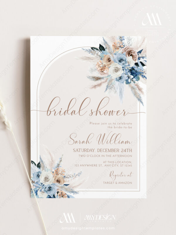 Pampas Grass Bohemian Invite