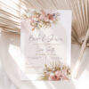 Pink Bohemian Boho Bridal Shower Invitation | Template Editable Pampas Grass Invite Printable Pink Bohemian Boho Bridal Shower Invitation | Template Editable Pampas Grass Invite Printable