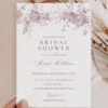 Monogram Floral Bridal Shower Invitation Card | Pink Invite Printable Template Pink Invite Printable Template