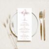 B061 Floral Toile Wedding Menu Template 1