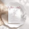 B061 Floral Toile Wedding Menu Template 3