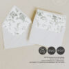 B063 Vintage Green Envelope Liners Template Amy Design 3