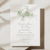 Vintage Greenery Bridal Shower Invitation Template | Personalized Monogram Invite Download Vintage Greenery Bridal Shower Invitation Template