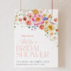 B066 Bright Flowers Bridal Shower Welcome Sign Template Amy Design2