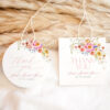 Colorful Favor Tags Printable Template | Spring Flowers Wedding Shower Party Thank You Labels Colorful Favor Tags Printable Template | Spring Flowers Wedding Shower Party Thank You Labels