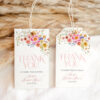 Colorful Favor Tags Printable Template | Spring Flowers Wedding Shower Party Thank You Labels Colorful Favor Tags Printable Template | Spring Flowers Wedding Shower Party Thank You Labels