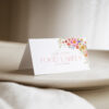 Editable Food Labels Place Cards | Bright Spring Floral Buffet Table Signs | Printable Food Tent Cards Vibrant Floral Wedding Place Card Template