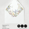 Boho Wildflower Wedding Invitation BUNDLE | 50+ Editable Templates Full Suite D002 Wildflower Envelope Liner Template Amy Design 2