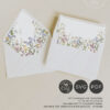 Boho Wildflower Wedding Invitation BUNDLE | 50+ Editable Templates Full Suite D002 Wildflower Envelope Liner Template Amy Design 3