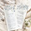Blue Wildflower Wedding Template BUNDLE | Invitation, Save The Date, Menu & Signs Blue Floral Thank You Place Card Template | Printable Menu Thank You Card Instant Download | Wildflower Wedding Themed