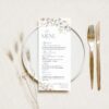 Dessert Menu Template | Wildflower Wedding Menu Template | Custom Wedding Menu | Whimsical Menu