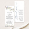 Wildflower Wedding Napkin Note Template | Printable Thank You Place Card Template