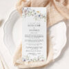 Wildflower Wedding Napkin Note Template | Printable Thank You Place Card Template D006 Wildflower Wedding Napkin Note Template Thank You Note 4