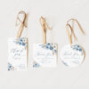 Blue Bohemian Wedding Favor Tags Editable | Thank You Labels Printable Personalized Download Blue Bohemian Wedding Favor Tags Editable | Thank You Labels Printable Personalized Download