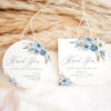 Blue Bohemian Wedding Favor Tags Editable | Thank You Labels Printable Personalized Download Blue Bohemian Wedding Favor Tags Editable | Thank You Labels Printable Personalized Download