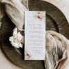 Bohemian Pampas Wedding Template BUNDLE | Invitation Suite & Reception Signs Templates Boho Thank You Napkin Note Printable | Thank You Place Setting | Terracotta Wedding Table Thank You Card Template