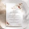D011 Boho Wedding Menu Template Amy Design 2