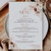 D011 Boho Wedding Menu Template Amy Design 4