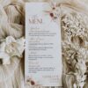 Bohemian Pampas Wedding Template BUNDLE | Invitation Suite & Reception Signs Templates D011 Boho Wedding Menu Template Amy Design 5