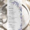 Wisteria Wedding Menu Template | Wedding Dinner Menu | Custom Wedding Menu Card D014 Wisteria Wedding Menu Template Amy Design 5