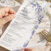 Wisteria Floral Wedding Invitations Template BUNDLE | 50+ Templates Wedding Stationery Kit D014 Wisteria Wedding Menu Template Amy Design 7