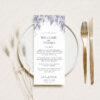 Wisteria Wedding Place Settings Thank You | Purple Menu Napkin Note | Printable Thank You Editable Template Wisteria Wedding Place Settings Thank You | Purple Menu Napkin Note | Printable Thank You Editable Template