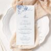 D015 French Toile Wedding Menu Template Amy Design 3
