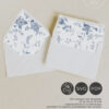 Blue French Toile Wedding Invitations Template BUNDLE | Monogram Wedding Invites, Menu & Signs D015 Monogram Envelope Liner Template 4